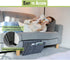DOURR Felt Bedside Caddy Bed Dorm Bunk Organizer Storage Pocket for Organizing Tablet Magazine Phone Small Things Holder (Gray)...