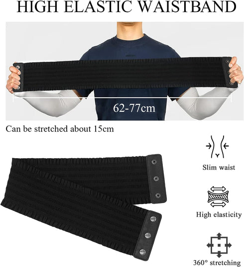 Women Lace-Up Corset Belt Wide Elastic Waist Belt Snap Buckle Stretchy Waistband Cinch Belt For Dress Jumpsuit Coat...
