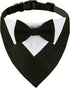 ADOGGYGO Formal Dog Tuxedo Wedding Dog Bandana Collar Dog Collar with Bow Tie Adjustable Dog Bowtie Collar Bandana for Small Medium Large Dog Pet ...