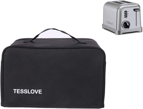 toaster Dust Cover Compatible with Cuisinart 2 Slice Toaster, with 2 Pockets can put Jam Spreader Knife & Toaster Tongs, prevent from water Dust a...