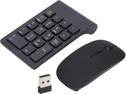 Wireless Numeric Keypad,2.4G Numeric Keypad & Mouse Combo,Mini 18 Keys Number Pad,Financial Accounting Numeric Keypad with Wireless Mouse for Lapt...