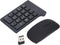 Wireless Numeric Keypad,2.4G Numeric Keypad & Mouse Combo,Mini 18 Keys Number Pad,Financial Accounting Numeric Keypad with Wireless Mouse for Lapt...
