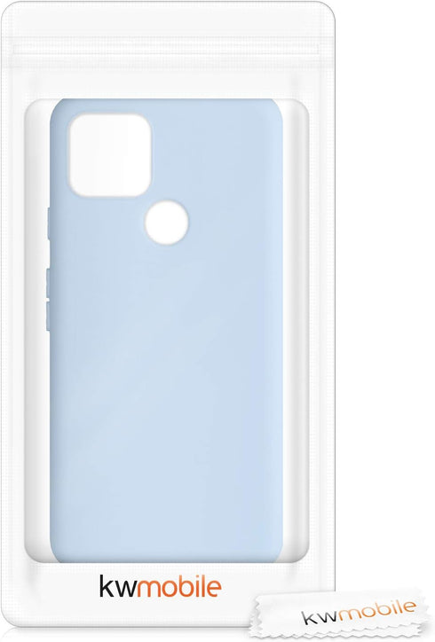kwmobile Case Compatible with Google Pixel 4a 5G Case - Soft Slim Protective TPU Silicone Cover - Light Blue Matte...