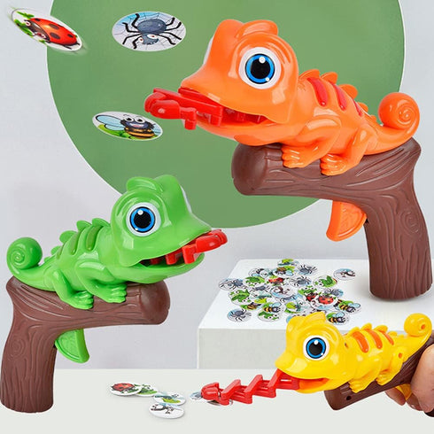 TOYANDONA Tongue Catch Game for Kids Family Game Interactive Toys Lizard Catch Tic Tongue Desktop Board Game for Kids Parents 1 Set...