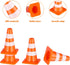 Gadpiparty 50Pcs Miniature Traffic Signs for Kids Mini Traffic Cones Training Road Block Toy Cones for Multipurpose Construction Theme Party Engin...