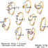 KISS WIFE Gold Stackable Moon Star Knuckle Rings Set for Women, Boho Dainty Lightweight Stacking Rings, Vintage Midi Rings Pack, Trendy Jewelry...
