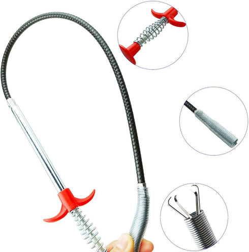 Plumbing Grabber Sink Grabber Flexible Claw Pickup Tool for Litter Pick, Drains, Home Sink, Toilet & Clean Dryer Vents (24inch)...