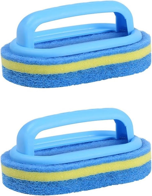 Multipurpose Thick Handheld Pool Scrub Brush, Pool Clean Sponge for Tile, Walls,Floor, Hot Tubs - Reusable Scrubber Foam Cleaning Kitchen Decontam...