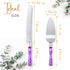 Cake Knife and Server Set, Cake Cutter and Pie Spatula, Cake Server and Knife Set with Acrylic Faux Crystal Handles, Cake Cutting Set for Wedding ...