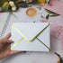 50 Pack 4x6 Envelopes with Gold Border for Invitation,A6 Luxury Envelopes for Invitation,Postcard Envelopes,Photo Envelopes,Ideal for Wedding,Grad...