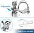Pebbly Beach Boat Steering Wheel Knob, 316 Stainless Steel Wheel Knob Spinner, Suicide Knob with Wrench...