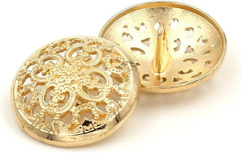 10PCS Clothes Button - Retro Hollow Sewing Button Shank Round Shaped Metal Button Set for Men Women Blazer, Coat, Uniform, Shirt, Suit and Jacket ...