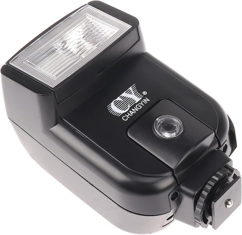 CY-20 Universal Camera Speedlight Flash Hot Shoe Mount On-Camera Electronic Speedlight with Sync Port for Nikon/Canon/Panasonic/Olympus/Pentax Alp...