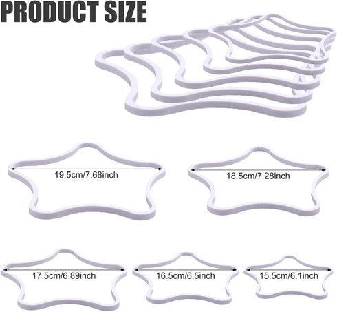 5pcs Aquarium Floating Plant Rings, Star-Shaped Fish Feeding Rings Foam Fish Tank Plant Corral Duckweed Isolation Circle Keep Plants in Place (Whi...