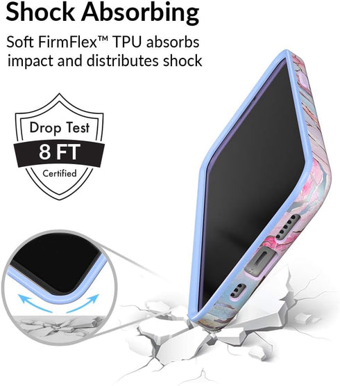 Velvet Caviar Compatible with iPhone 12 Mini Case for Women Cute - 10ft Drop Tested - Protective Phone Cover (Holographic Pink Blue Marble)...