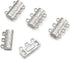 Beadthoven 20-Set Alloy 3 Hole Multi Strand Magnetic Clasps Bracelet Closure Magnetic Necklace End Clasp Tube Clasps Jewelry Finding Making Suppli...