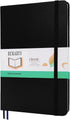 Hardcover Notebook Blank Journal Sketchbook for Drawing, Medium 5.5 by 8.4 Inch, 100 GSM Thick Paper (Black, Plain)...
