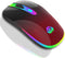 HOTLIFE Bluetooth Wireless Mouse, LED Rechargeable Slient Mouse with Dual Modes (Bluetooth 5.1+ USB C) 2.4GHz Computer Wireless Mouse for Laptop, ...