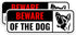 2PC Beware of Dog Sign, 10 x 3.5 Inches - Aluminum - Beware of Dog Signs for Fence Door Gate Outdoor...