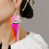 lureme Bohemian Style Boho Multicolor Pheasant Feathers Dangle Earrings for Women and Girls (er006359)...