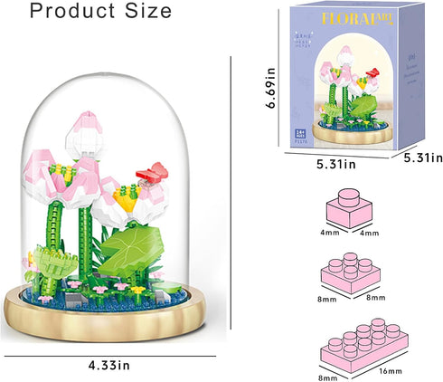 Flower Bouquet Building Set, Mini Bricks Building Blocks Artificial Flowers, DIY Decoration Home, 659 Pieces Botanical Collection Building Toys fo...