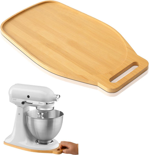 Bamboo Sliding Mat for Kitchenaid Mixer, Mixer Mover Slider Mat Pad Compatible with Kitchenaid 4.5-5 Qt Tilt-Head Stand Mixer,Kitchen Appliance Sl...