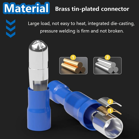 smseace 160PCS Insulated Bullet Connectors Assortment Kit 22-10AWG Bullet wire connectors Female&Male Bullet Connector for Automotive Boat Stereo ...