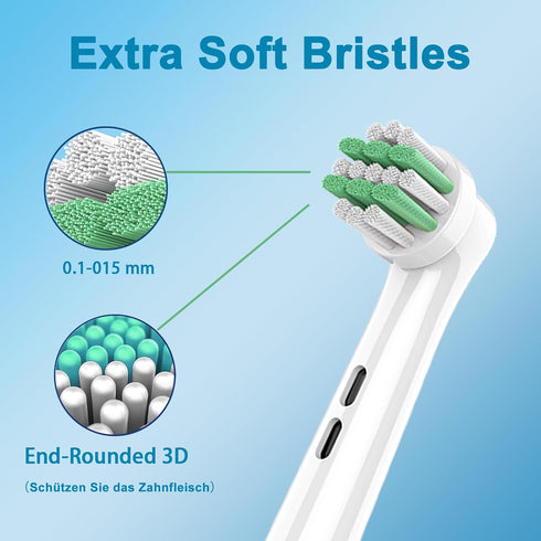 Kids Replacement Heads Compatible with Braun Oral B Kids Electric Toothbrush, Extra Soft Replacement Toothbrush Heads for Gentle Care, Kids toothb...