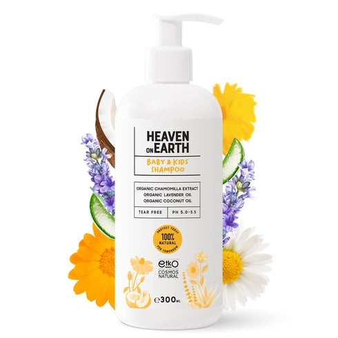 Heaven on Earth - Baby Shampoo and Body Wash, Natural Plant Based Tear Free Shampoo for Kids & Toddlers, Ideal Cradle Cap, Paraben Sulfate Gluten ...