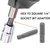 1/4 hex to 1/4 socket adapter,Hex to Square 1/4" Socket Bit Adapter,Power Tool Replacement Part Adapter Suitable for Drill Driver Socket Driver El...