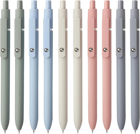 FIOVER Gel Pens, 10pcs 0.5mm Black Ink Pens Quick Dry Ink Pens Fine Point Smooth Writing Pen for Journaling Note Taking, Pens Ballpoint for School...