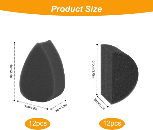 24pcs Face Paint Sponges, High Density Face Painting Sponges Soft Face Painter Sponges Face Painting Supplies for Kids Adults Face Paint Art Craft...