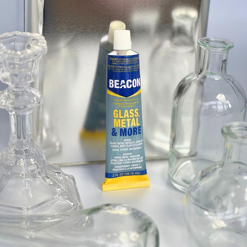 BEACON Glass, Metal & More - Premium Permanent Glue for Jewelry, Outdoor Projects & More - Bond Glass, Metal, Plastic Effectively, Weatherproof, D...