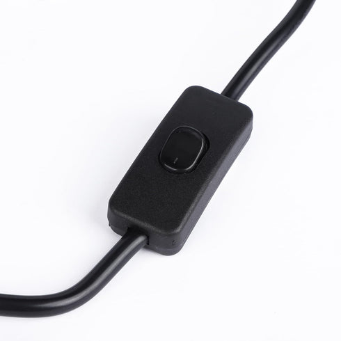 DROK 4FT Power Cable 3 Prong Grounding Plug, AC Power Cord Extension Cord with Switch On/Off and Fork Terminal Connectors, AC/DC Adapter 18 AWG fo...
