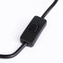 DROK 4FT Power Cable 3 Prong Grounding Plug, AC Power Cord Extension Cord with Switch On/Off and Fork Terminal Connectors, AC/DC Adapter 18 AWG fo...