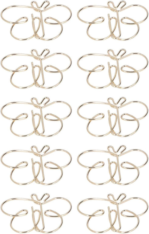 50pcs Butterflies Shaped Paper Clips,Golden Butterflies Paper Clips Animal Shapes Paper Clips Metallic Paper Clips for Office Supplies Wedding Wom...
