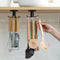 2pcs Under Cabinet Kitchen Utensil Rack,360° Rotating Under Shelf Kitchen Utility Hooks,Adhesive Kitchen Utensil Tools Storage Holder,Black...