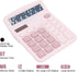 Cute Pink Desktop Calculator with Big Buttons, Dual Power Source, Solar and Battery, Large LCD Display, 2 Pack Desk Calculator- Perfect for Basic ...