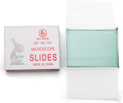 Swift Microscope Slides Kit with 72 Pre-Cleaned Blank Slides and 100 Glass Coverslips, Ground Edges...