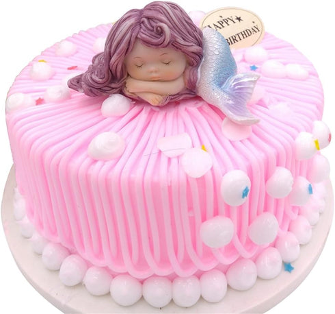 Resin Sleeping Little Mermaid Statue for Miniature Fairy Garden and Aquarium Decorations...