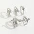 Snake Rings Set Open Serpent Stacking Rings Gothic Animal Band Rings Vintage Silver Adjustable Knuckle Ring Set Jewelry for Women Girls (5 Pcs)...