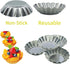 MYStar 3.15" (8 cm) Fluted Design Round Shape Non-stick Aluminum Tart Mold, Mini Pie Tin, Tartlet Pan, set of 20...