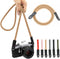 Camera Strap Vintage 100cm Nylon Climbing Rope Camera Neck Shoulder Strap for Micro Single and DSLR Camera(Brown)...