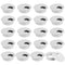20 Pack 2 Inch/50mm Round Plastic Desk Grommets, White Wire Organizer Caps, PC Computer Port Cable Hole Cover Plug Bushings, Perfect for Hide Data...