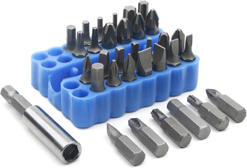 3 Pcs Impact Grade Socket Adapter Set Drill Bit Adapter Set Power Hand Tools Nut Driver 1/4 Inch 3/8 Inch 1/2 Inch, 33-Piece Security Bit Set with...