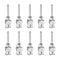 10pcs 14Gauge Stainless Steel Dispensing Needles, 1/2" All Metal Glue Needle Tube Blunt Tips Luer Lock for Thick Liquids, Ink, Glue, Lab Use...