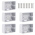 5pcs Surface Mount Outlet Box, 1 Gang Outlet Junction Box ABS Electrical Enclosure Box, Plastic Electrical Box Insulation Box for Home Electrical ...