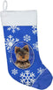 Caroline's Treasures KJ1181CS Winter Snowflakes Holiday Yorkie Puppy/Yorkshire Terrier Christmas Stocking Fireplace Hanging Stockings Christmas Se...