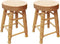 Miniature Counter Stool Dollhouse Furniture 2 PCS/Pack Wood Chair for Crafts Desktop Decor High Stool Mini Scene Ornament Model Round Bar Stool Hi...