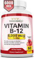 Vitamin B12 6,000 mcg Maximum Strength Fast Acting Formula Strawberry Flavor Nuggets Promotes Energy Production Supports The Nervous System 60 Nug...